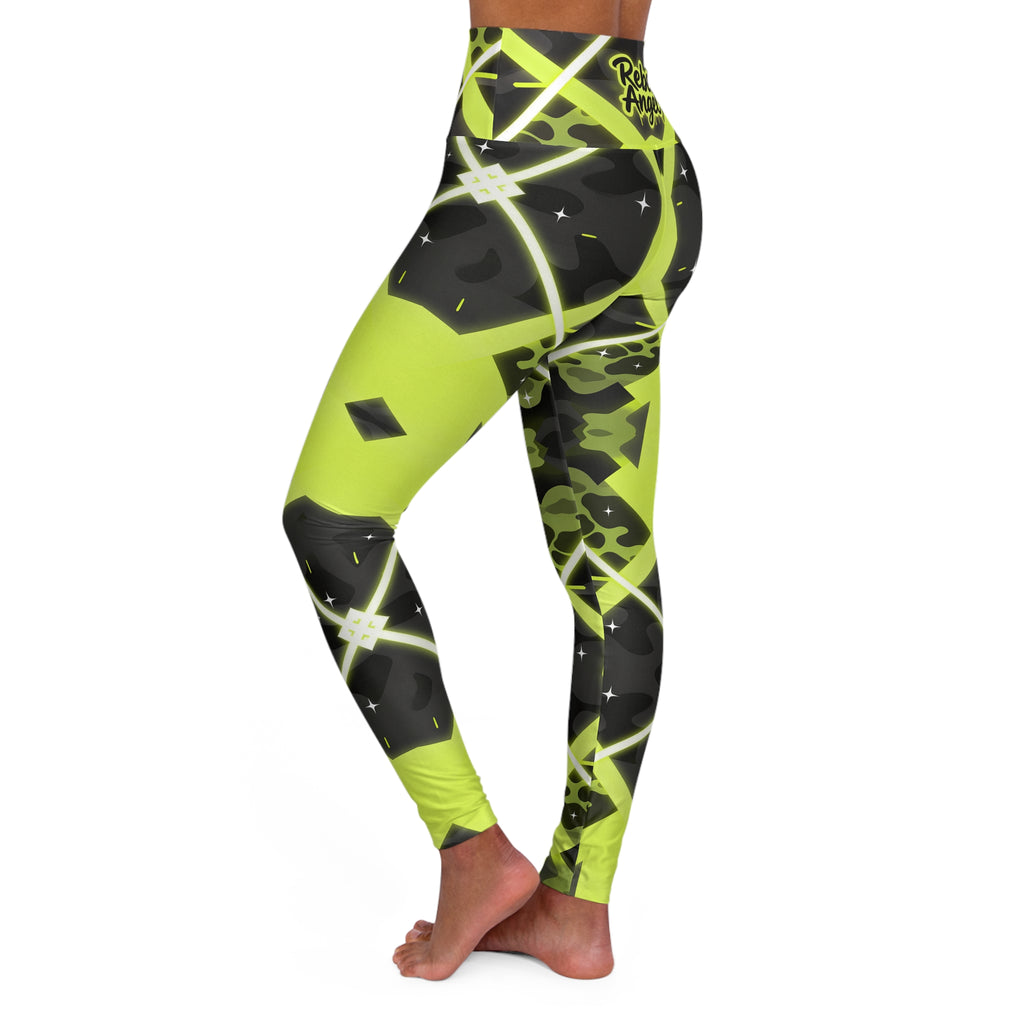 RINA J. Streetwear Original Electric Yellow Rebel Angel Leggings