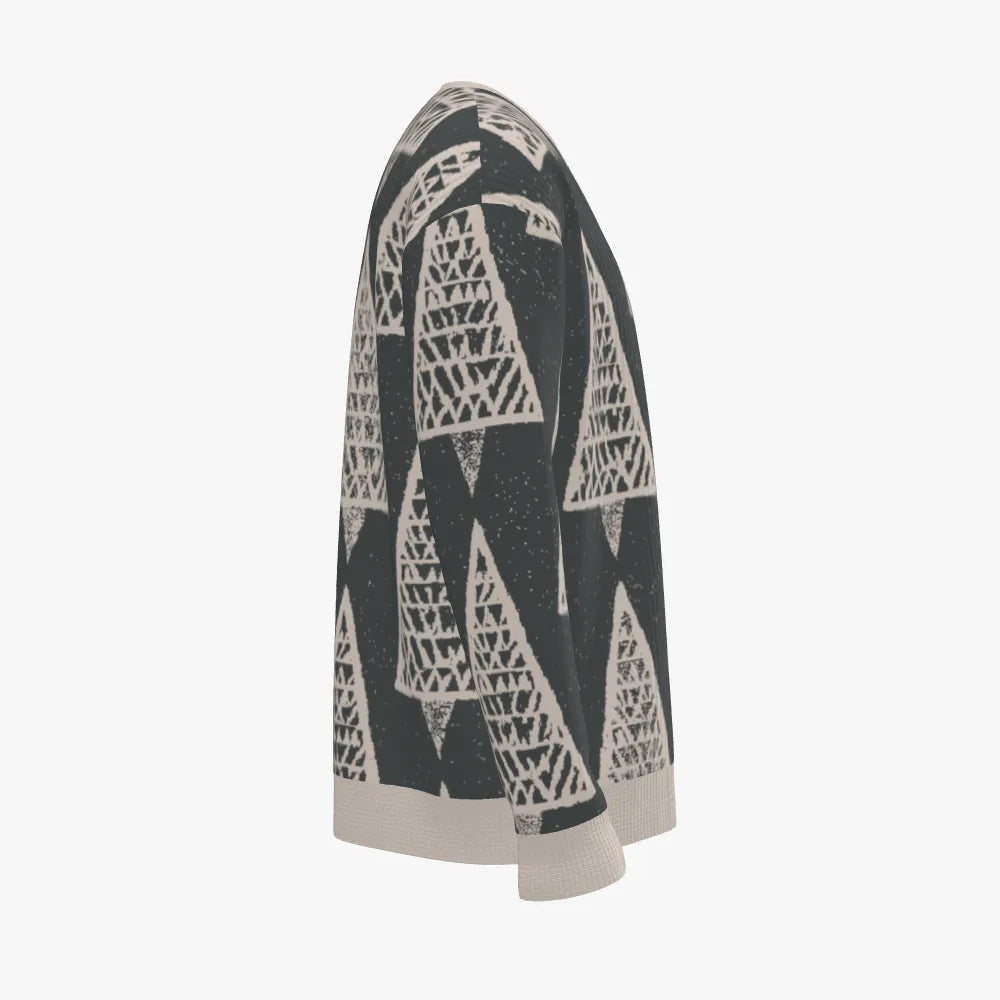 RINA J. ELEVATE | Geometric Forest Cashmere Jacquard Sweater
