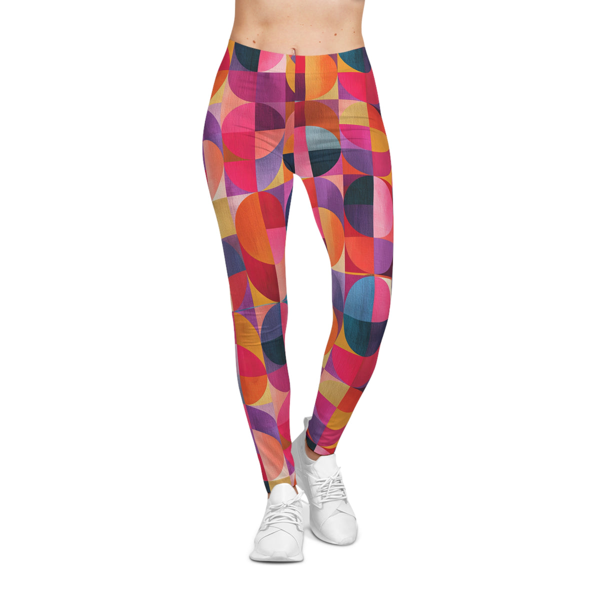 RINA J. Original "Circular Illusion" | Women's Geometric Leggings