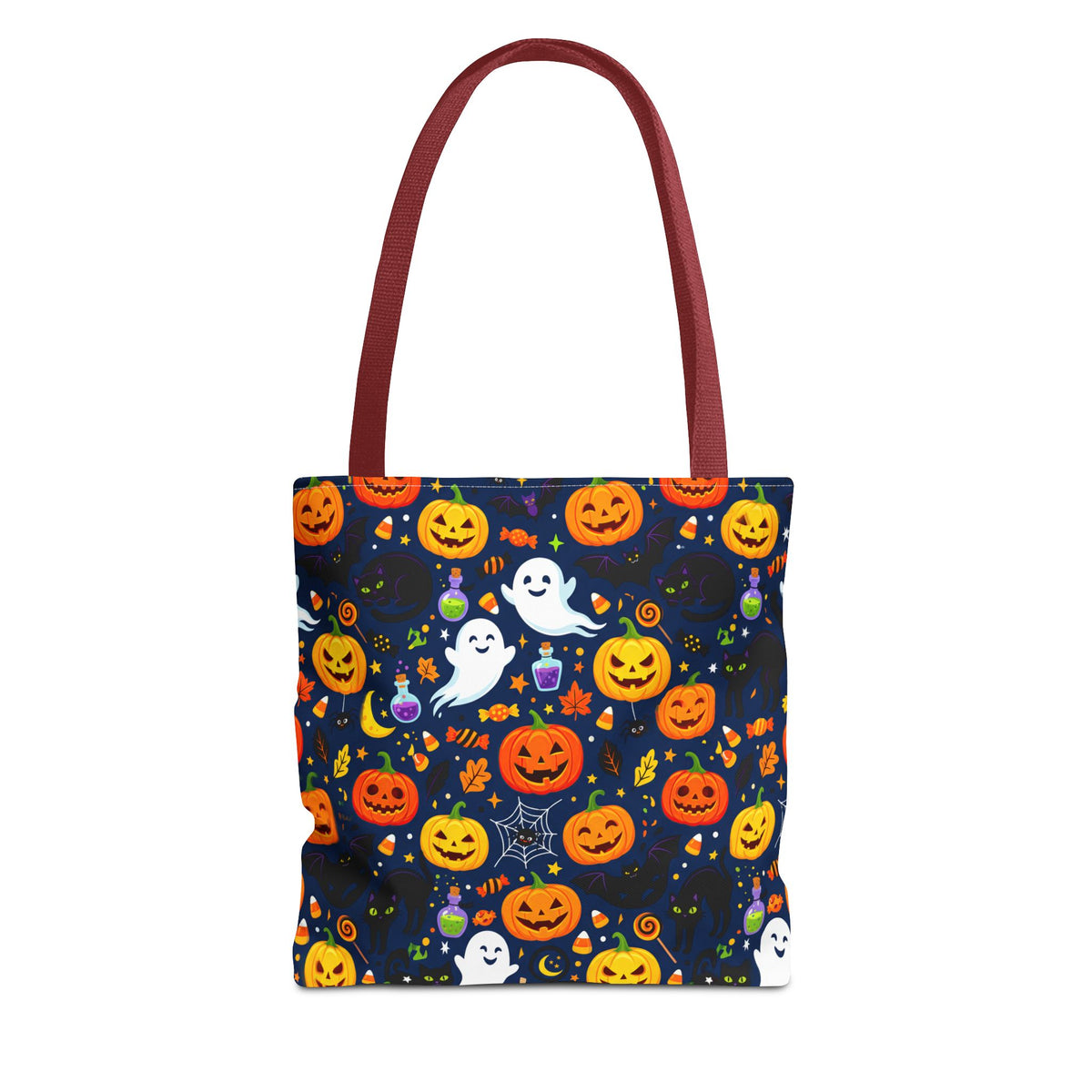 RINA J. Originals | Halloween Ghost & Jack-O'-Lantern Tote Bag — Cute Trick-or-Treat