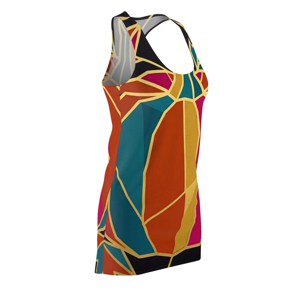 RINA J. Original | Autumn Pumpkin Stained Glass Racerback Dress