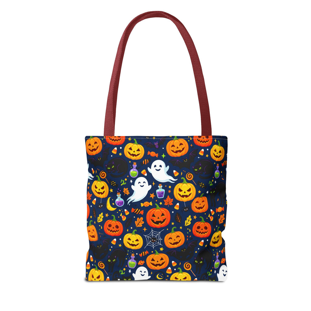 RINA J. Originals | Halloween Ghost & Jack-O'-Lantern Tote Bag — Cute Trick-or-Treat
