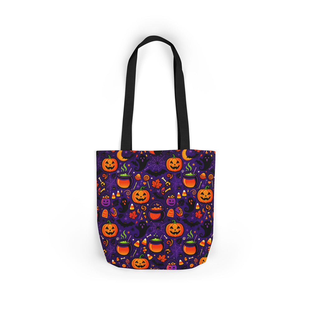 RINA J. Original | Halloween Pumpkin Pattern Canvas Tote — Trick-or-Treat Reusable Bag