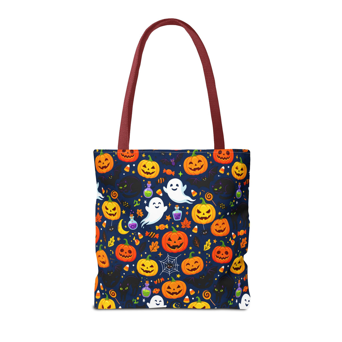 RINA J. Originals | Halloween Ghost & Jack-O'-Lantern Tote Bag — Cute Trick-or-Treat