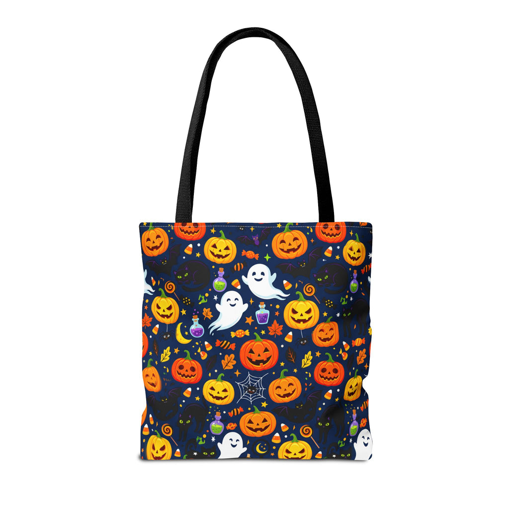 RINA J. Originals | Halloween Ghost & Jack-O'-Lantern Tote Bag — Cute Trick-or-Treat