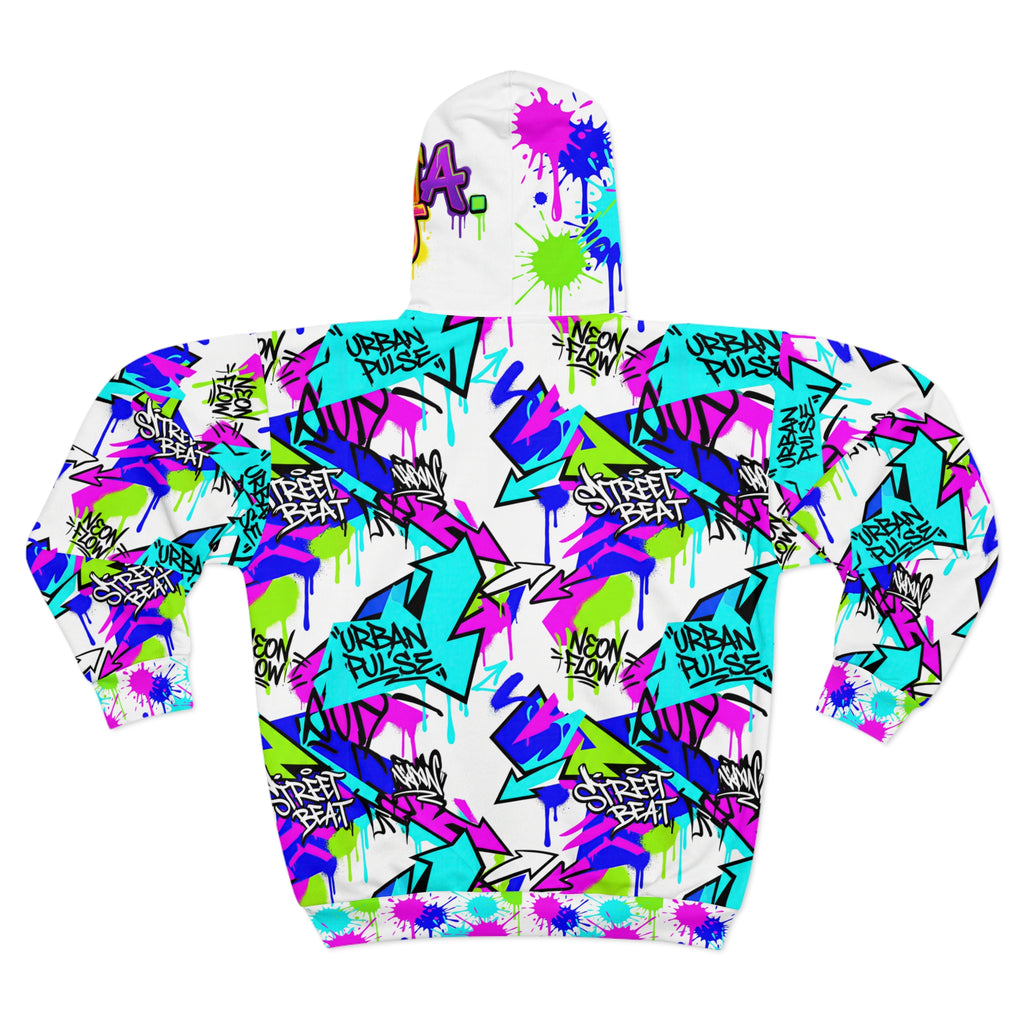 RINA J "Urban Pulse" | Life Series All-Over Print Zip Hoodie