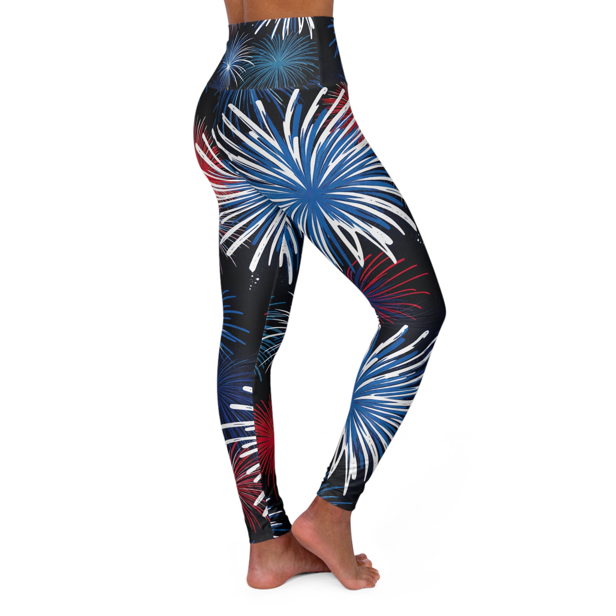 Rina J Special Edition | Independence Day High-Waisted Leggings | High Waisted Yoga