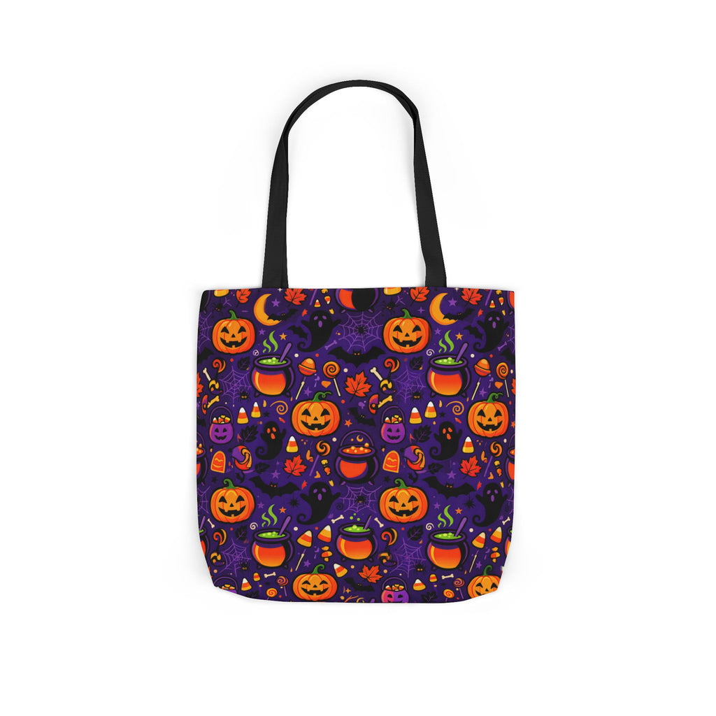 RINA J. Original | Halloween Pumpkin Pattern Canvas Tote — Trick-or-Treat Reusable Bag