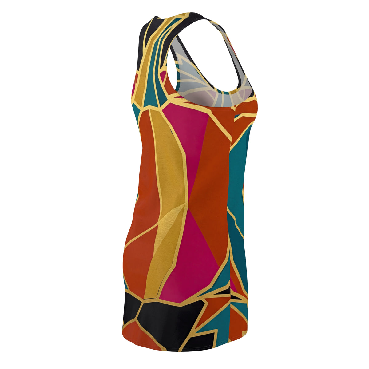 RINA J. Original | Autumn Pumpkin Stained Glass Racerback Dress