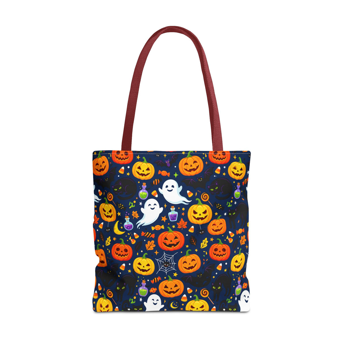 RINA J. Originals | Halloween Ghost & Jack-O'-Lantern Tote Bag — Cute Trick-or-Treat
