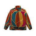 RINA J. Original "Pumpkin Spice" | Abstract Geometric Puffer Jacket