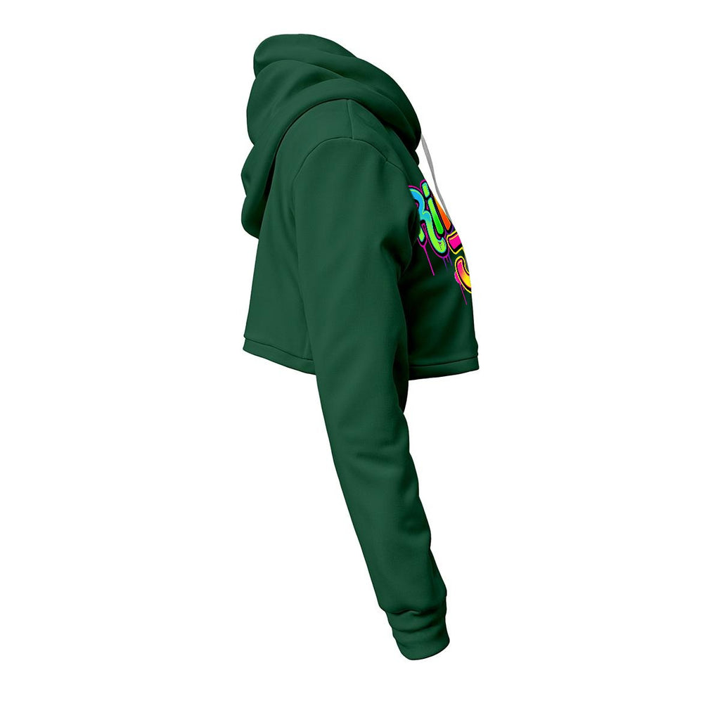 RINA J. Streetwear Signature Original "Wearable Art" Women's Cropped Hoodie | DTF Print