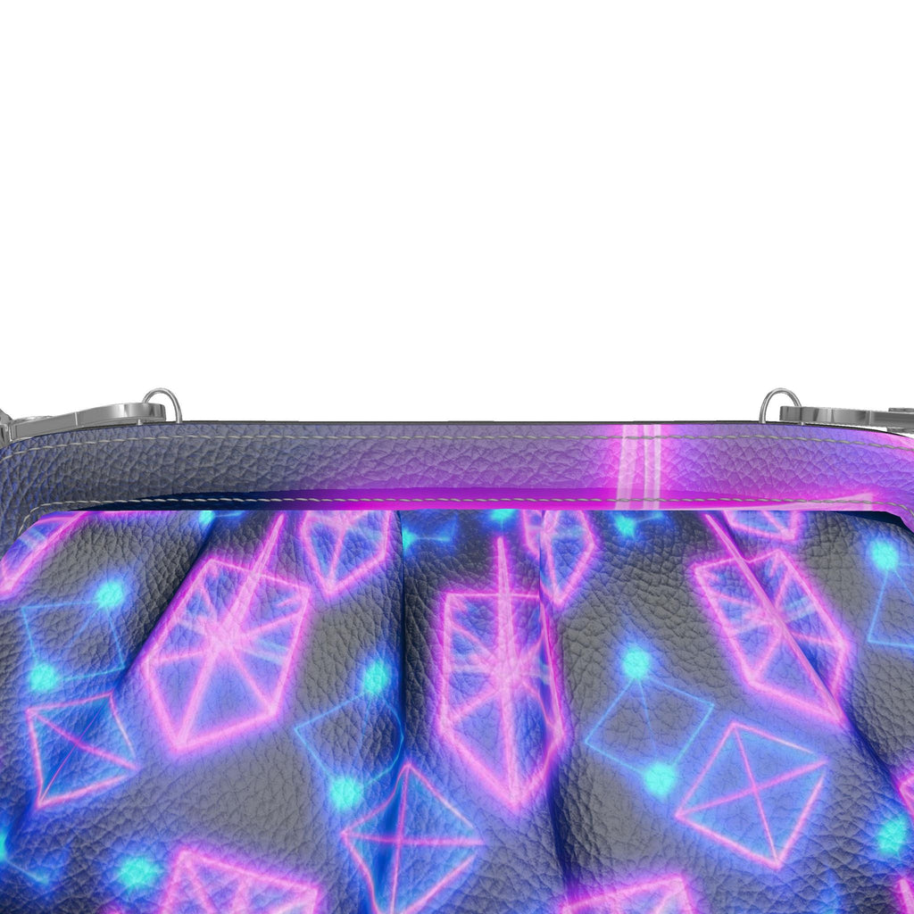 RINA J Elevate "Neon Energy" | Bubble Nappa Leather Purse - Pleated Soft Frame Bag