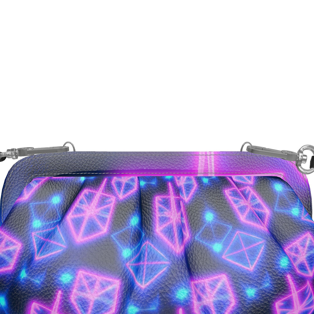 RINA J Elevate "Neon Energy" | Bubble Nappa Leather Purse - Pleated Soft Frame Bag