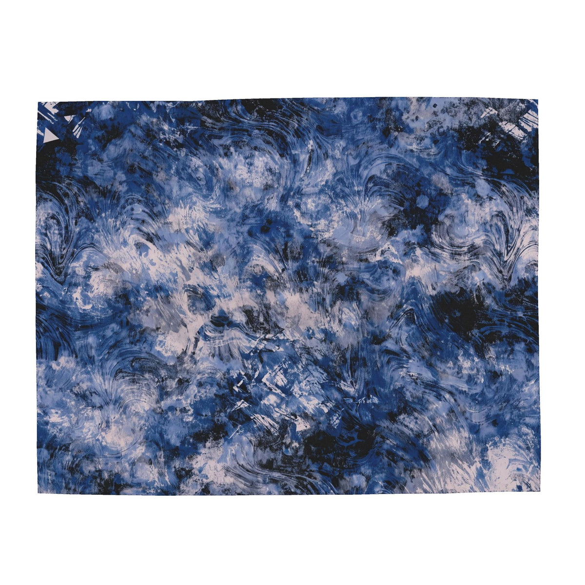 RINA J. Streetwear Elevate Blue Abstract Silk Satin Scarf
