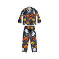 RINA J. Original | Halloween Satin Pajama Set | Pumpkin & Ghost Print Sleepwear