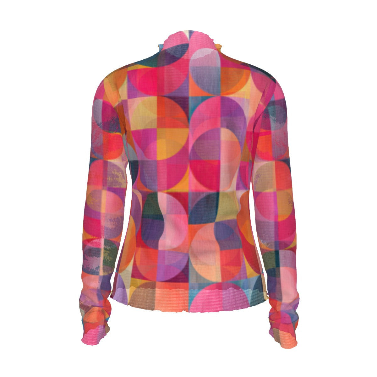 RINA J. Original "Circular Illusion" | Women's Mesh T-Shirt