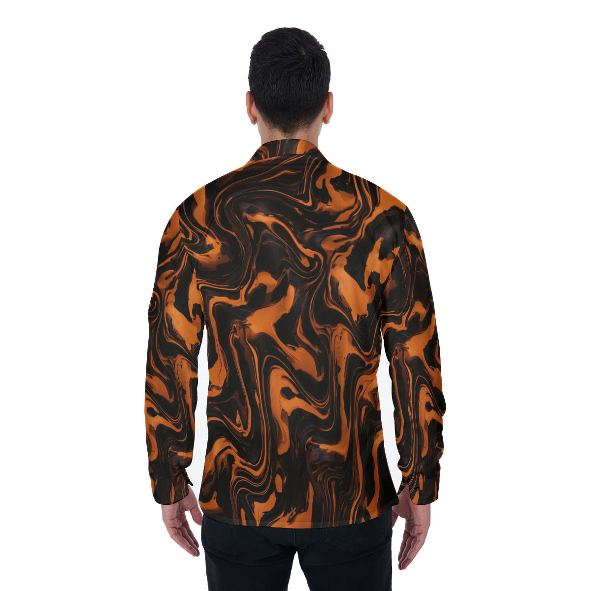 RINA J. Streetwear Original | Molten Ember Button-Up Shirt