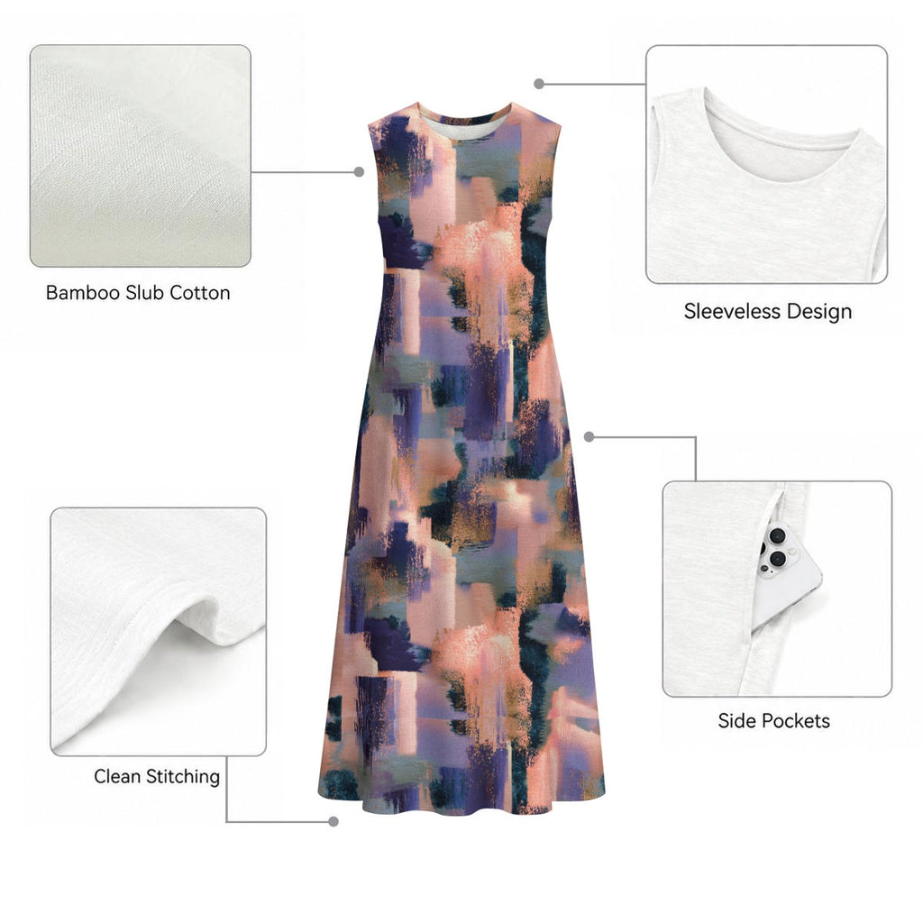 RINA J. Streetwear Original “Night Drive” | Women's Sleeveless Dress With Pocket