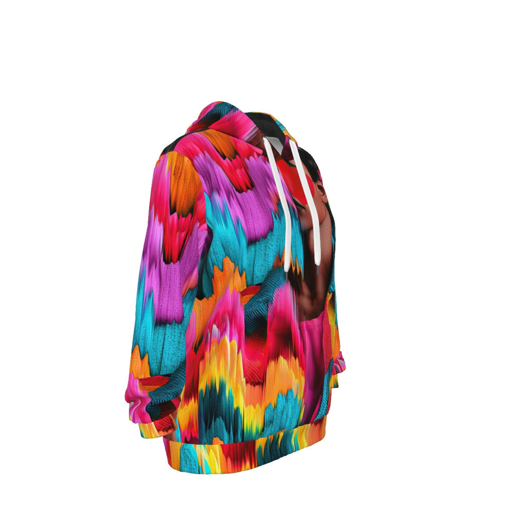 RINA J. Streetwear Original "Chromatic Surge" | Life Series All-Over Print Pullover Hoodie