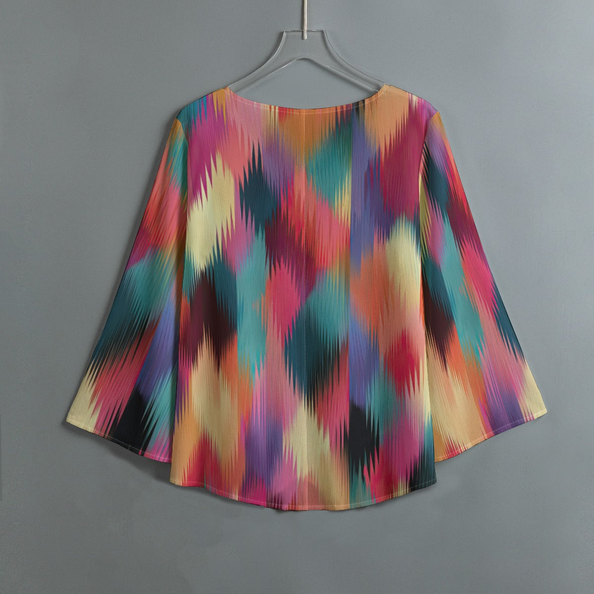 RINA J. Original "All A Blurr" | Women's V-Neck T-Shirt with Irregular Hem