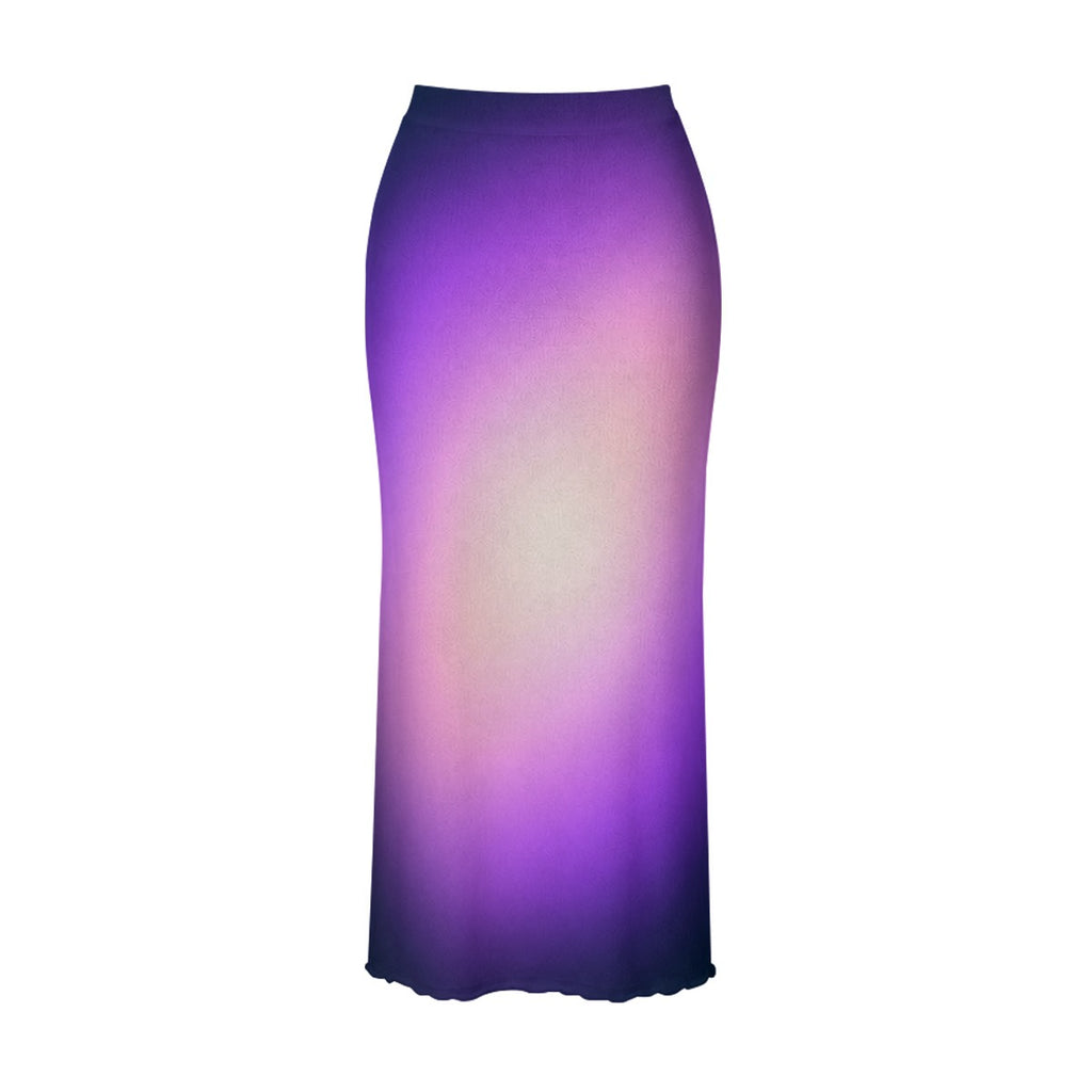 RINA J. Original "Lavender Haze" | Fade to Light Mesh Skirt Set