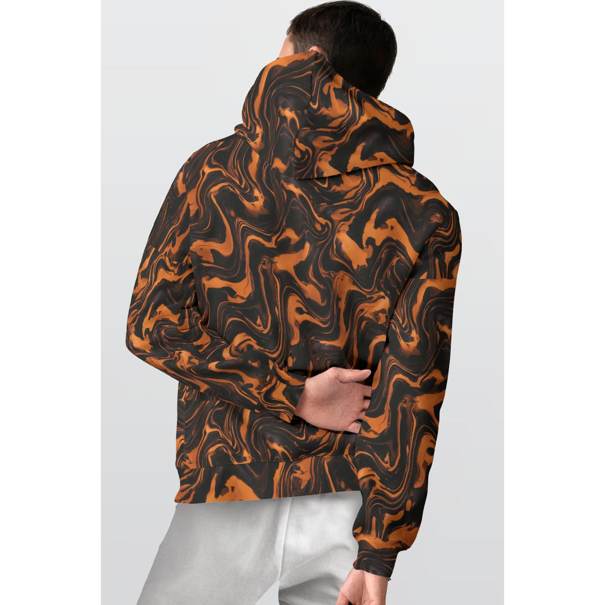 RINA J. Streetwear Original | Molten Ember Swirl Hoodie