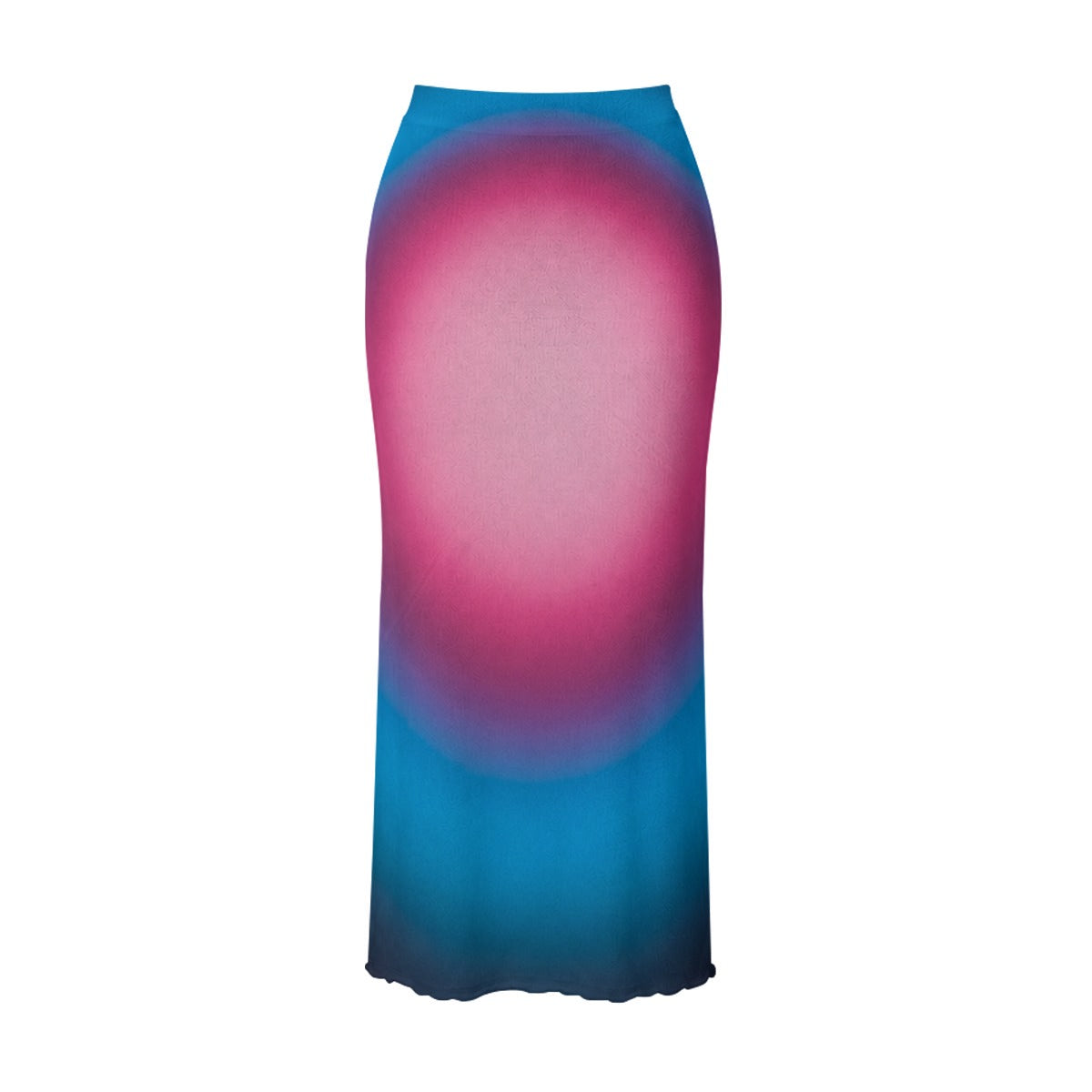 RINA J. Original "Aura Burst" | Fade to Light Mesh Skirt Set