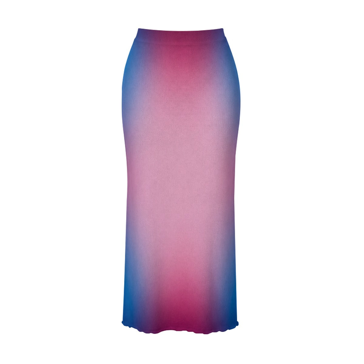 RINA J. Original "Neon Drift" | Fade to Light Mesh Skirt Set
