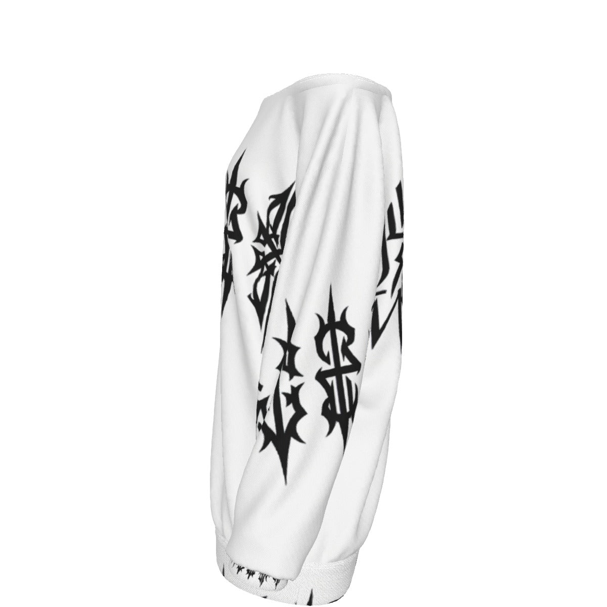 RINA J. Streetwear Black and White Original | Off-the-Shoulder Graphic Scuba Sweatshirt