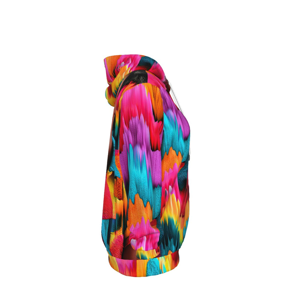 RINA J. Streetwear Original "Chromatic Surge" | Life Series All-Over Print Pullover Hoodie