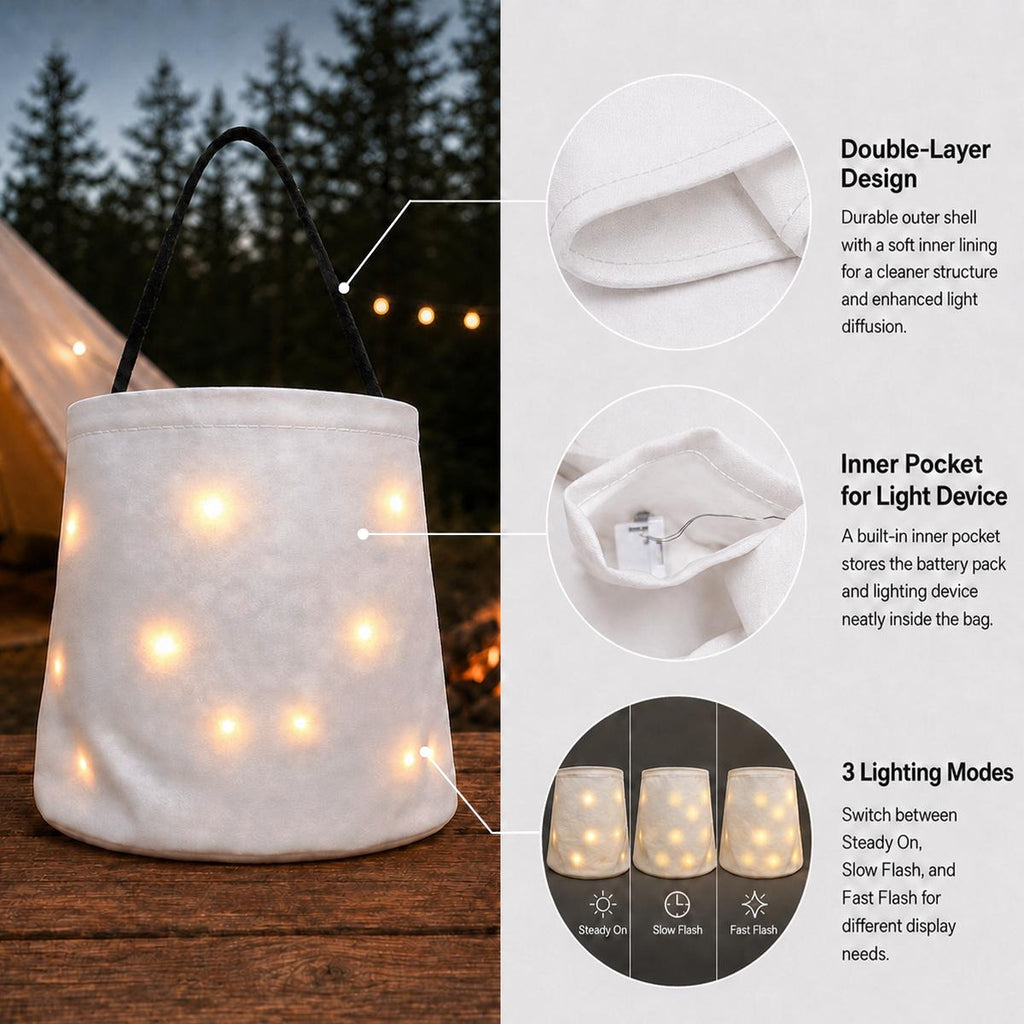 RINA J. Original Tote | LED-Illuminated Bucket Bag