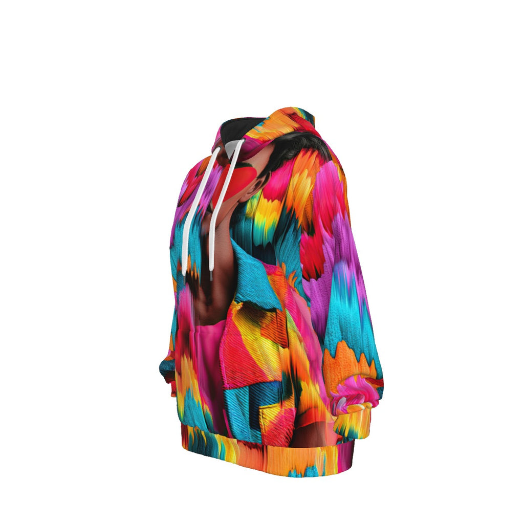 RINA J. Streetwear Original "Chromatic Surge" | Life Series All-Over Print Pullover Hoodie