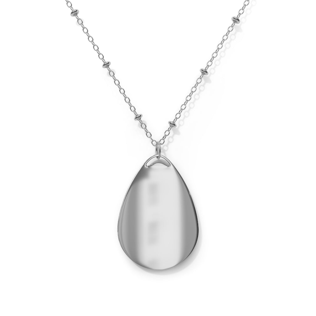 Signature RINA.J Pendant Necklace — Custom Graffiti Oval Necklace