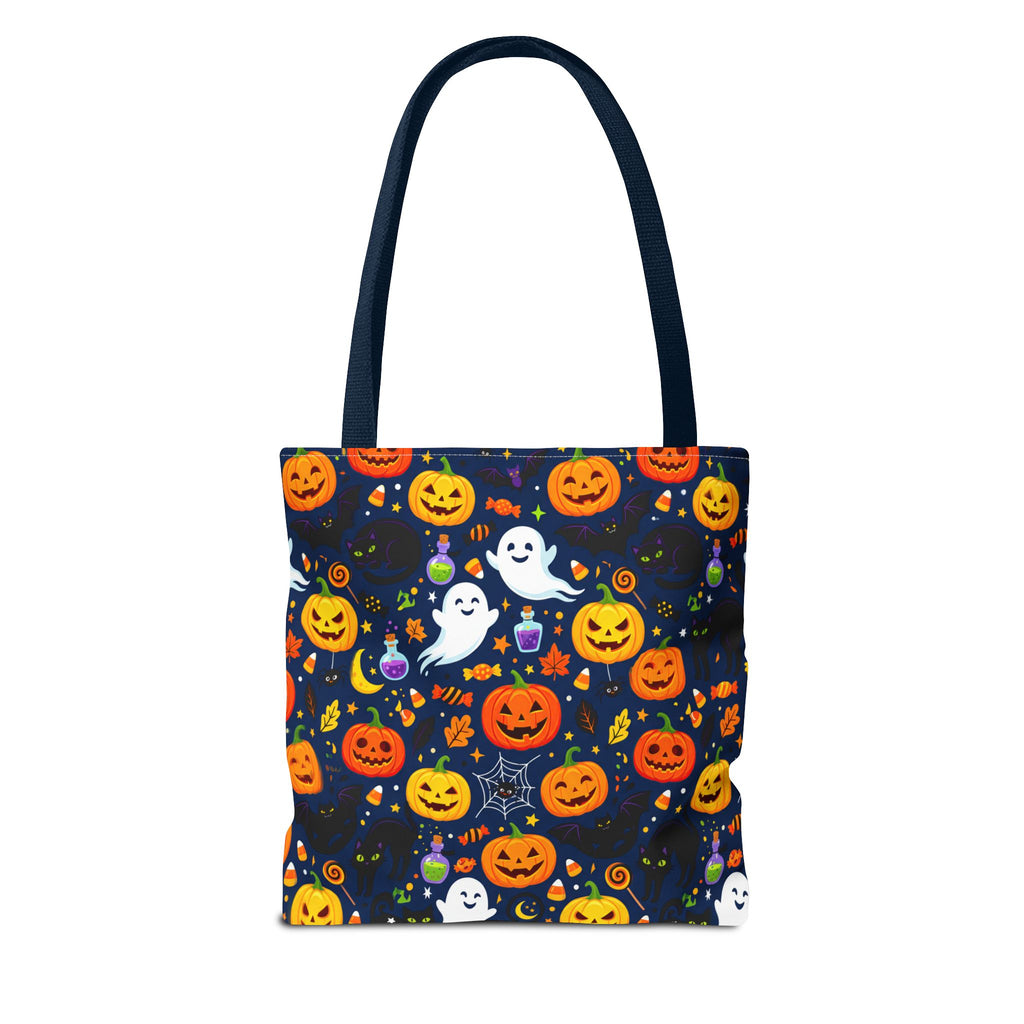 RINA J. Originals | Halloween Ghost & Jack-O'-Lantern Tote Bag — Cute Trick-or-Treat