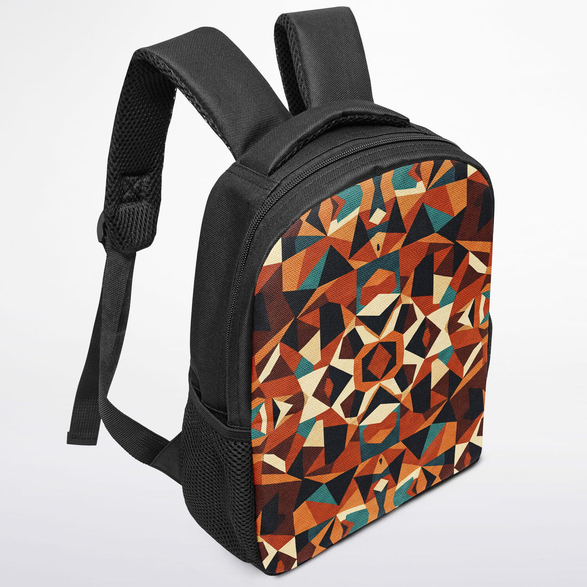 RINA J. Original "Autumn Mosaic" | Geometric Print Backpack