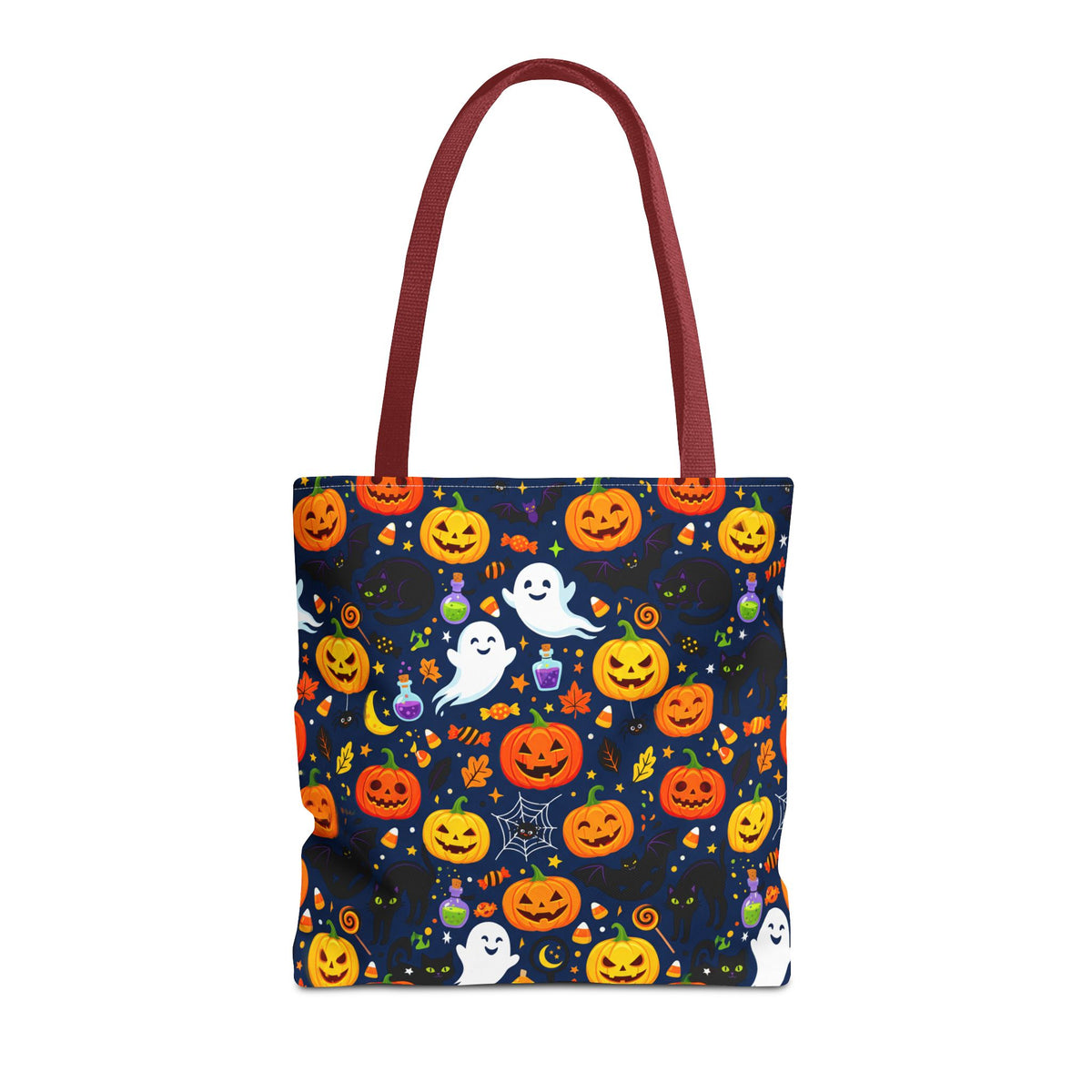 RINA J. Originals | Halloween Ghost & Jack-O'-Lantern Tote Bag — Cute Trick-or-Treat