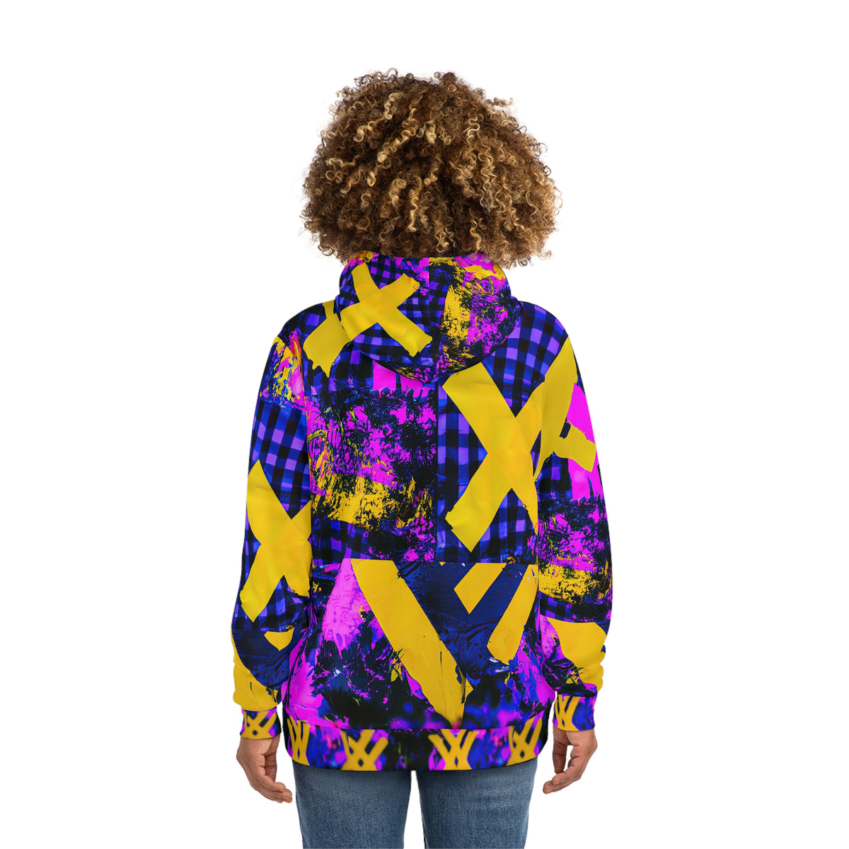 RINA J. Streetwear Original "Cyber-X" | Reconstructed Patchwork Hoodie