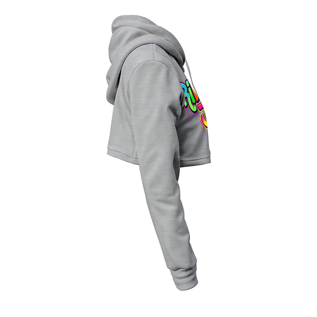 RINA J. Streetwear Signature Original "Wearable Art" Women's Cropped Hoodie | DTF Print
