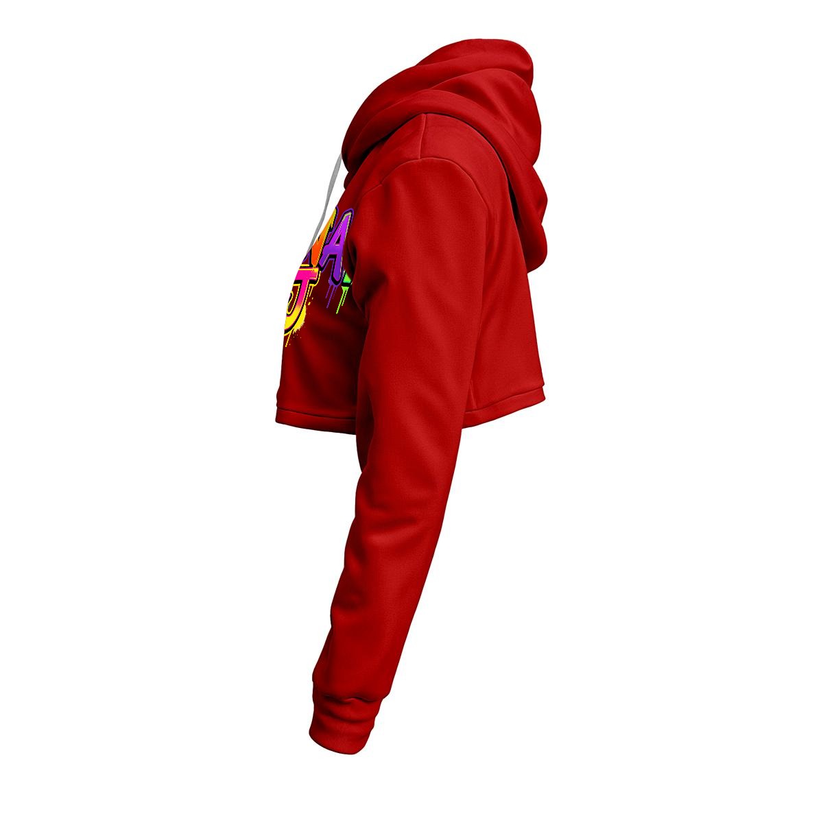 RINA J. Streetwear Signature Original "Wearable Art" Women's Cropped Hoodie | DTF Print