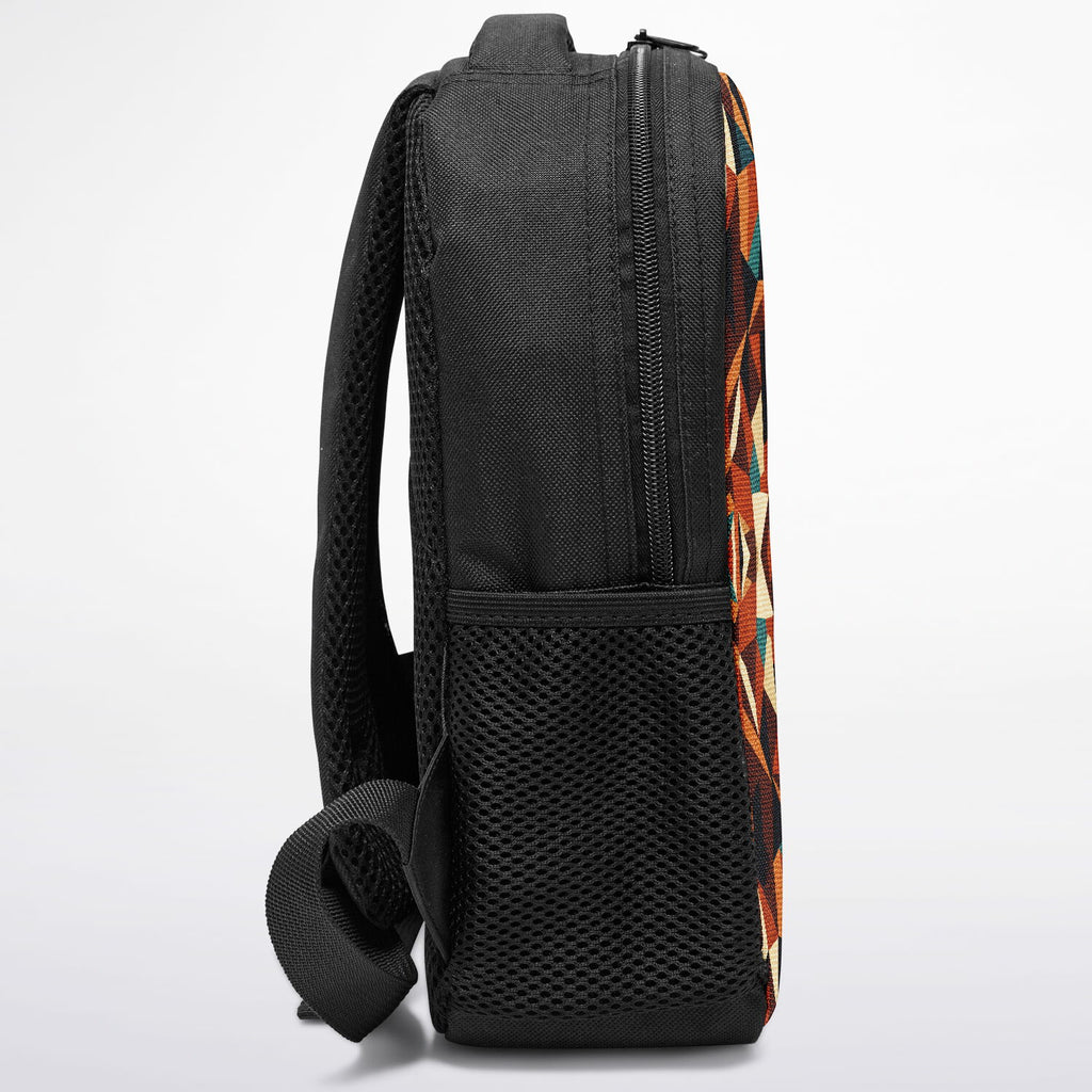 RINA J. Original "Autumn Mosaic" | Geometric Print Backpack