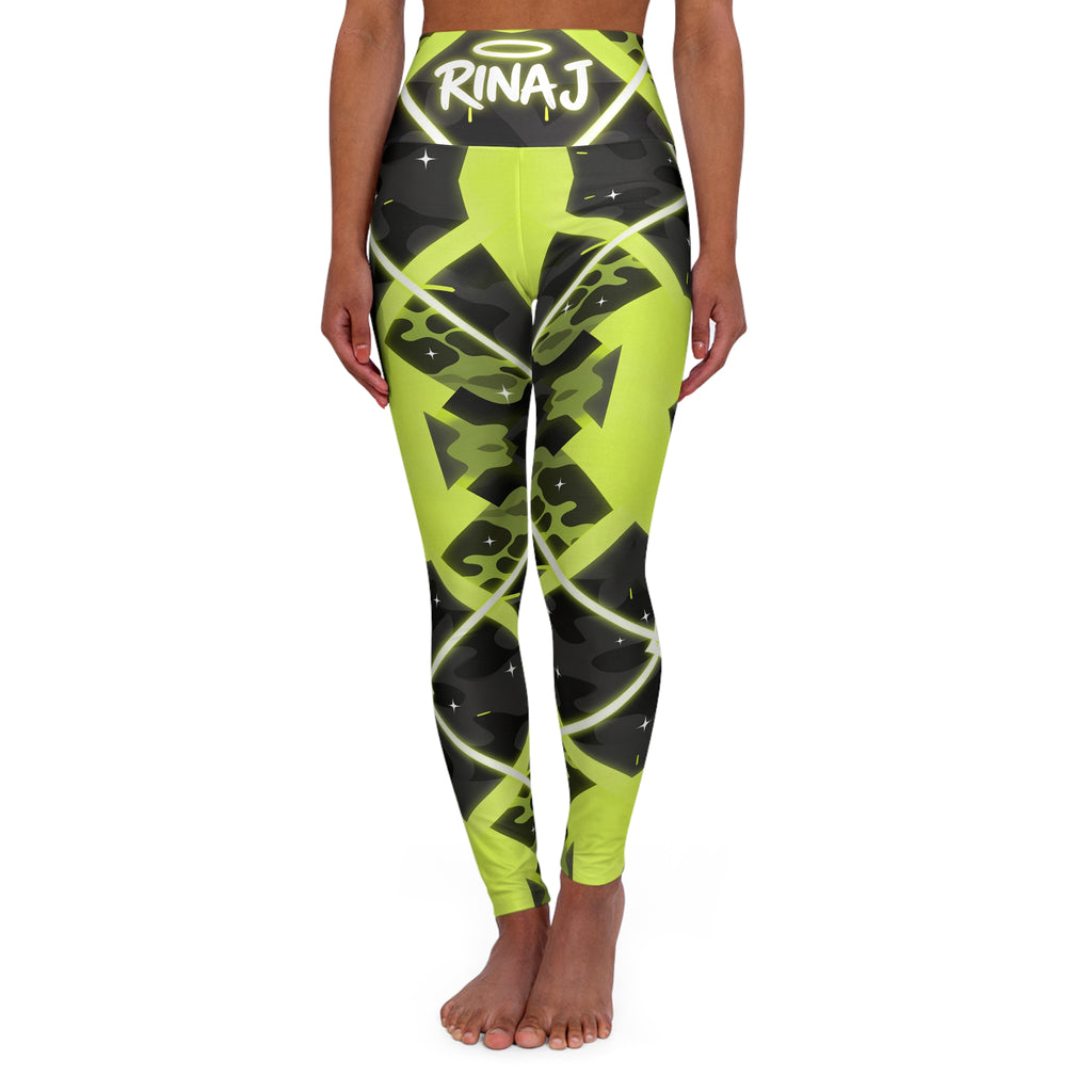 RINA J. Streetwear Original Electric Yellow Rebel Angel Leggings