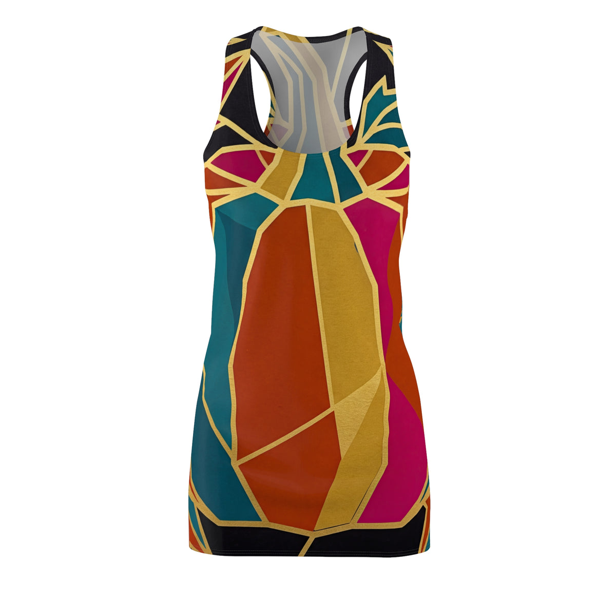 RINA J. Original | Autumn Pumpkin Stained Glass Racerback Dress