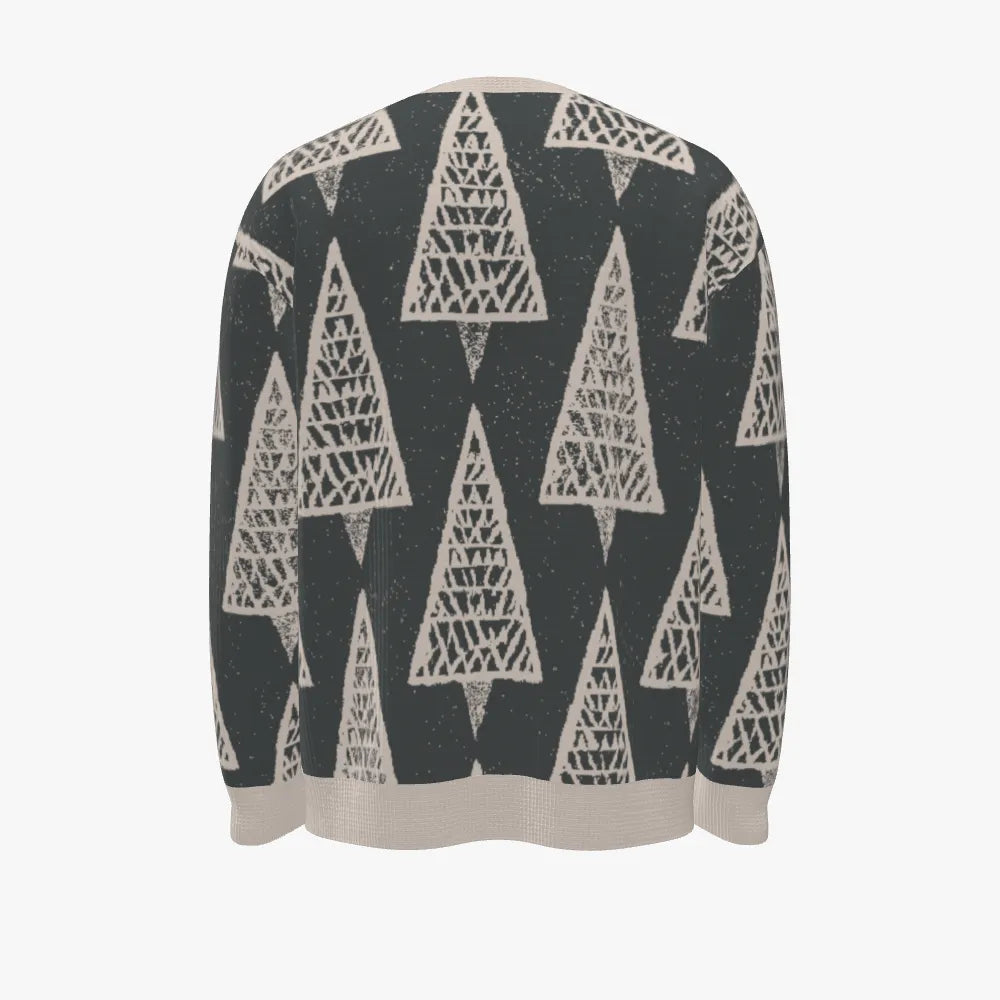 RINA J. ELEVATE | Geometric Forest Cashmere Jacquard Sweater
