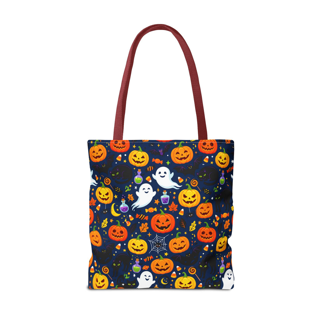 RINA J. Originals | Halloween Ghost & Jack-O'-Lantern Tote Bag — Cute Trick-or-Treat