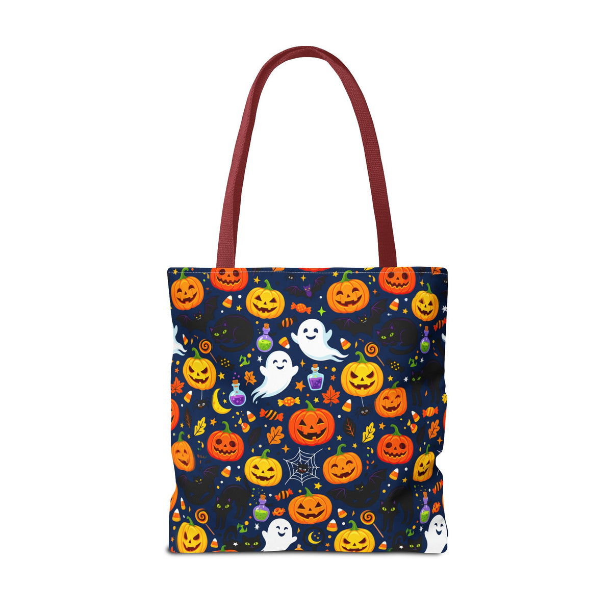 RINA J. Originals | Halloween Ghost & Jack-O'-Lantern Tote Bag — Cute Trick-or-Treat
