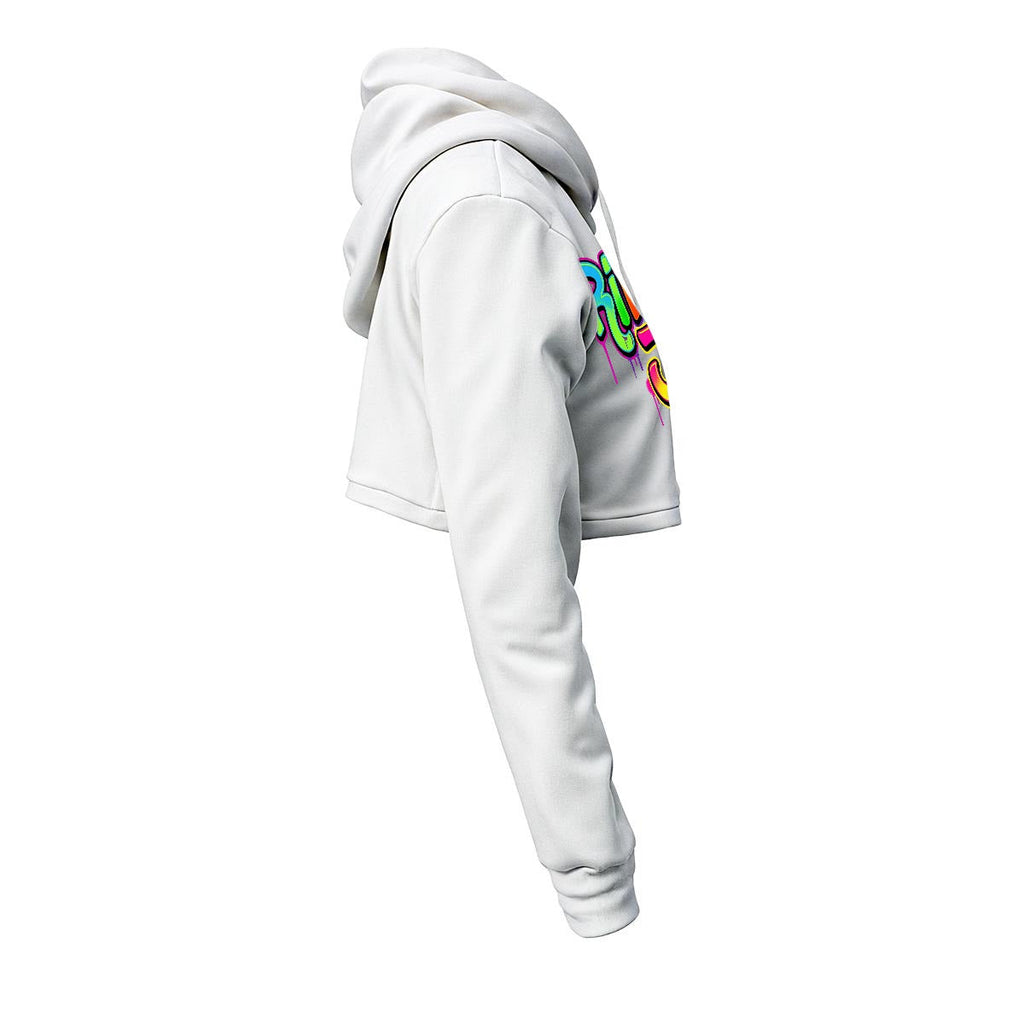 RINA J. Streetwear Signature Original "Wearable Art" Women's Cropped Hoodie | DTF Print