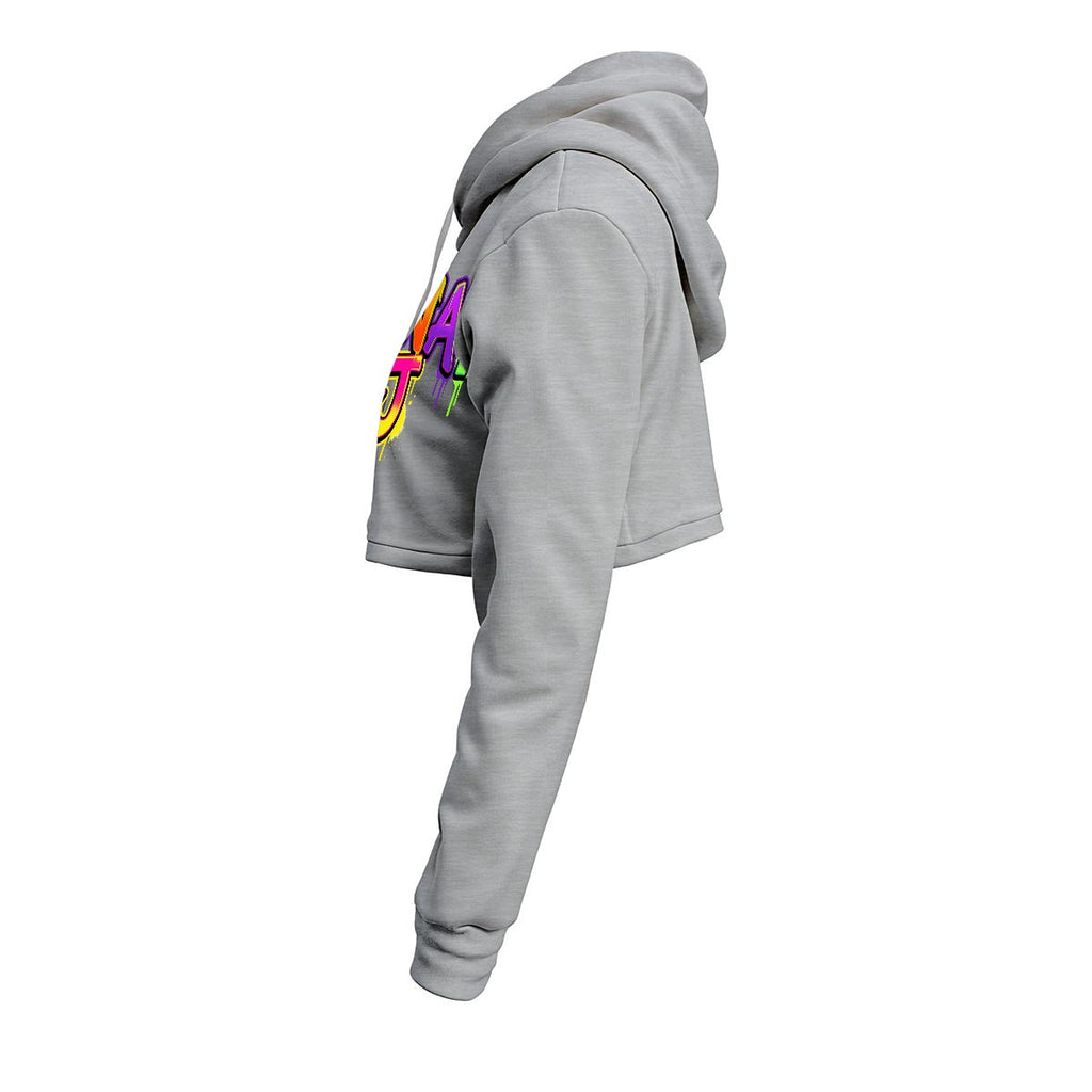 RINA J. Streetwear Signature Original "Wearable Art" Women's Cropped Hoodie | DTF Print