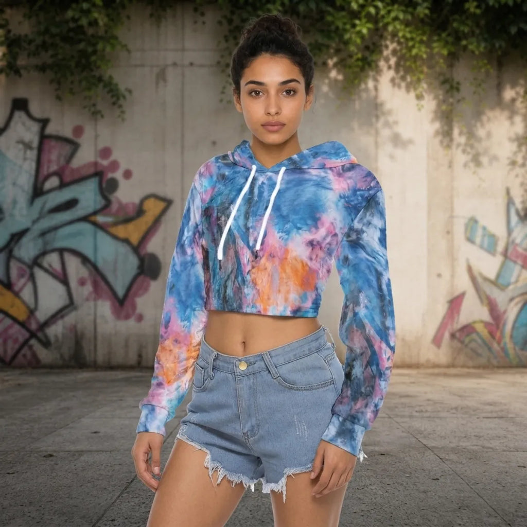 RINA.J Streetwear | Messy Painter No. 3 Crop Hoodie