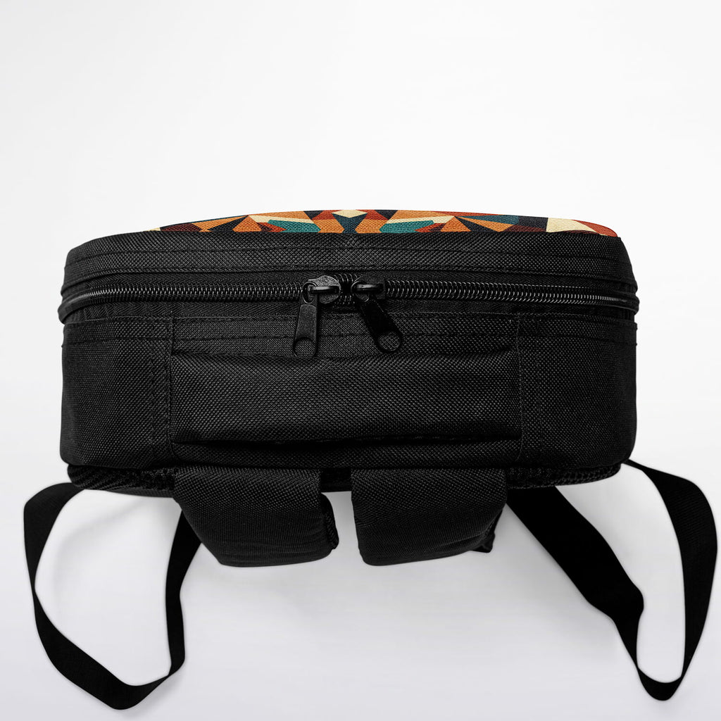 RINA J. Original "Autumn Mosaic" | Geometric Print Backpack